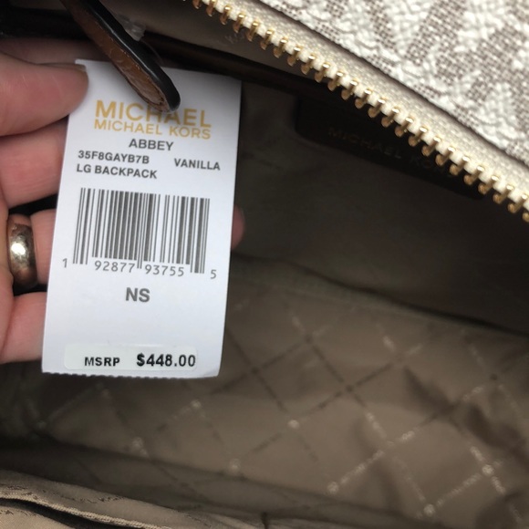 NWT Michael Kors Large Abbey Backpack - Picture 8 of 8
